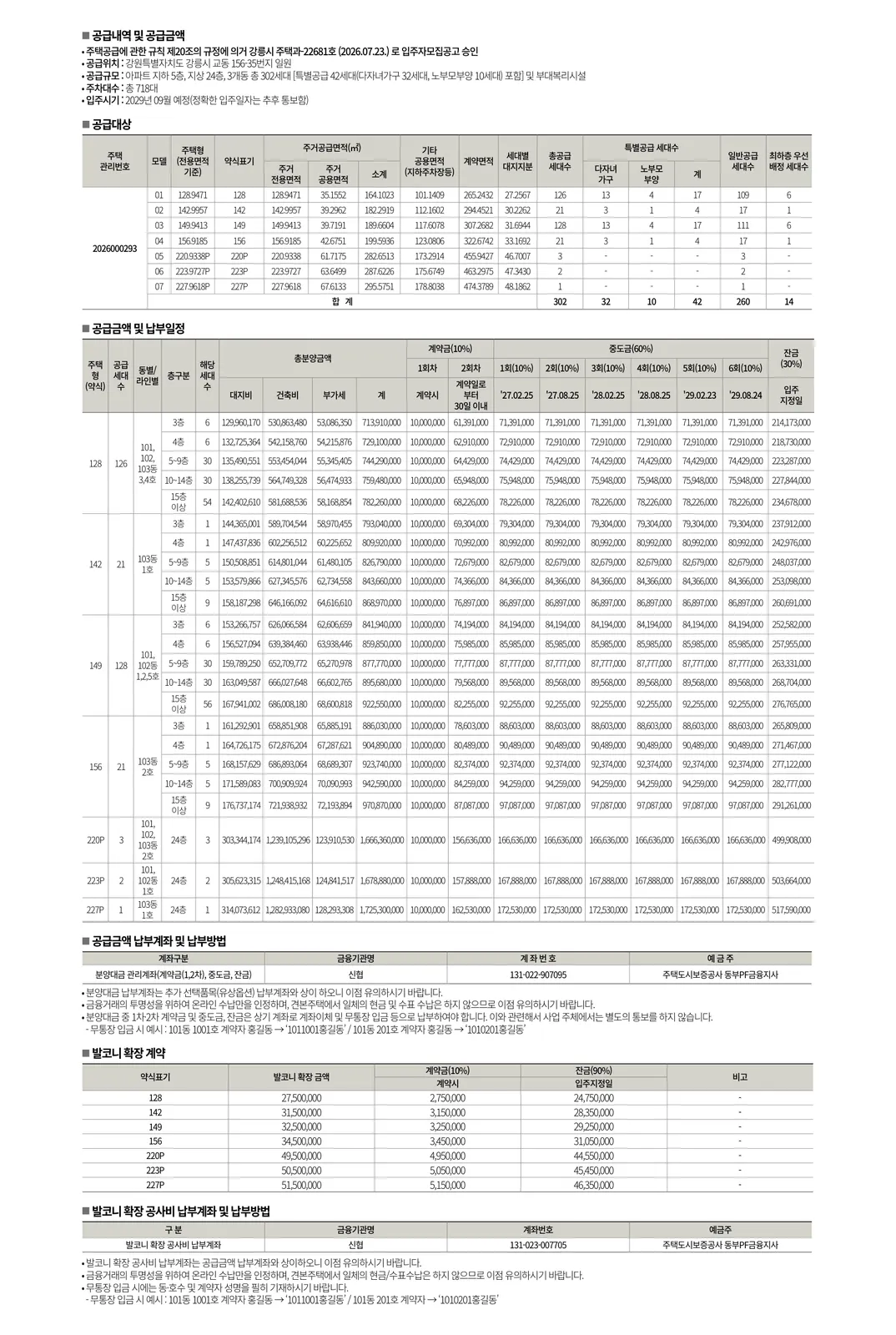 RICHESSE 302 서류제출안내