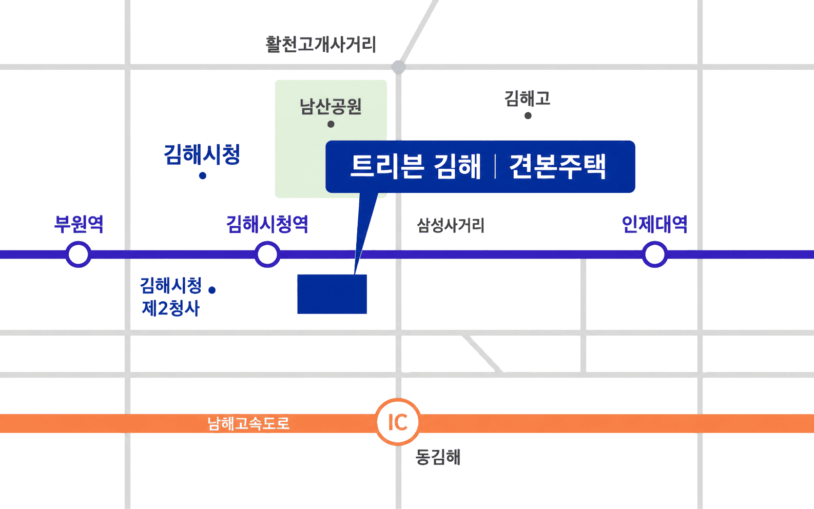 트리븐 김해 견본주택 위치 지도