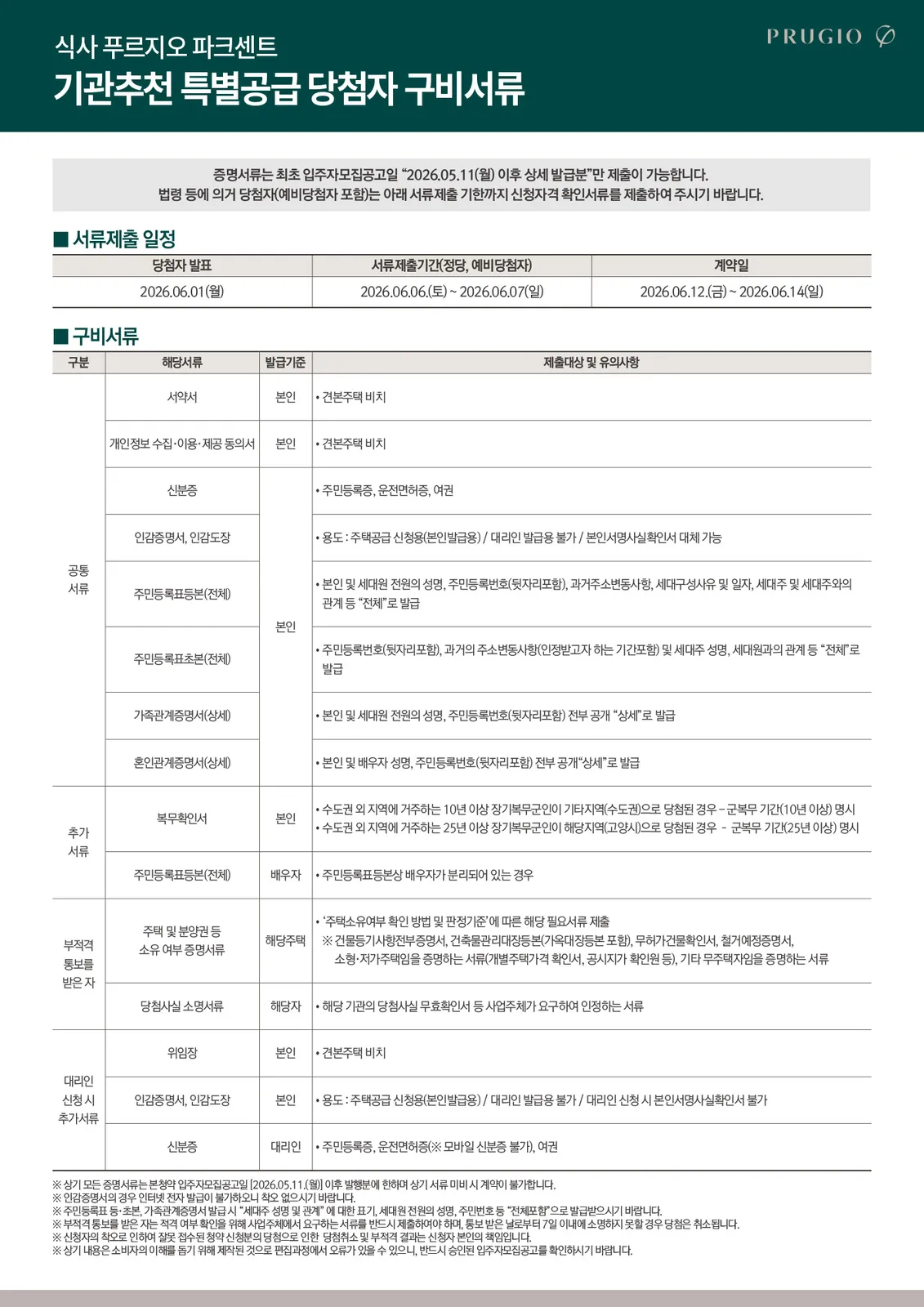 기관추천 특별공급
