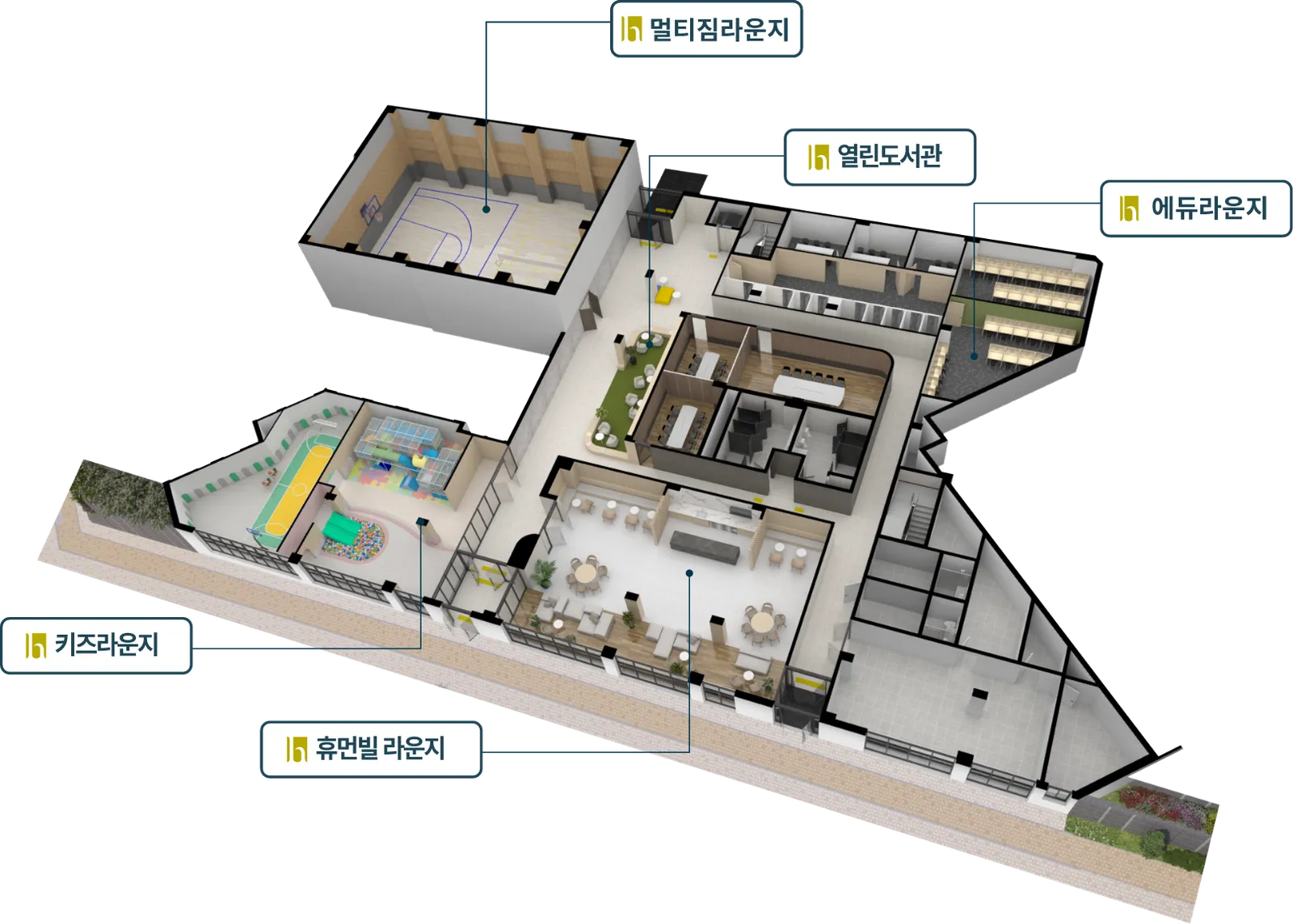 지하 2층 커뮤니티 이미지