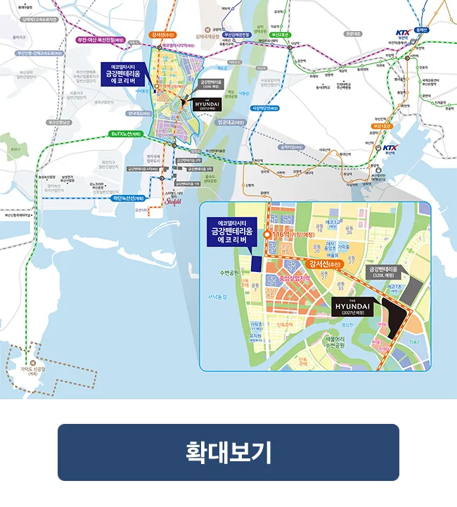 금강펜테리움 에코리버 입지환경 안내도
